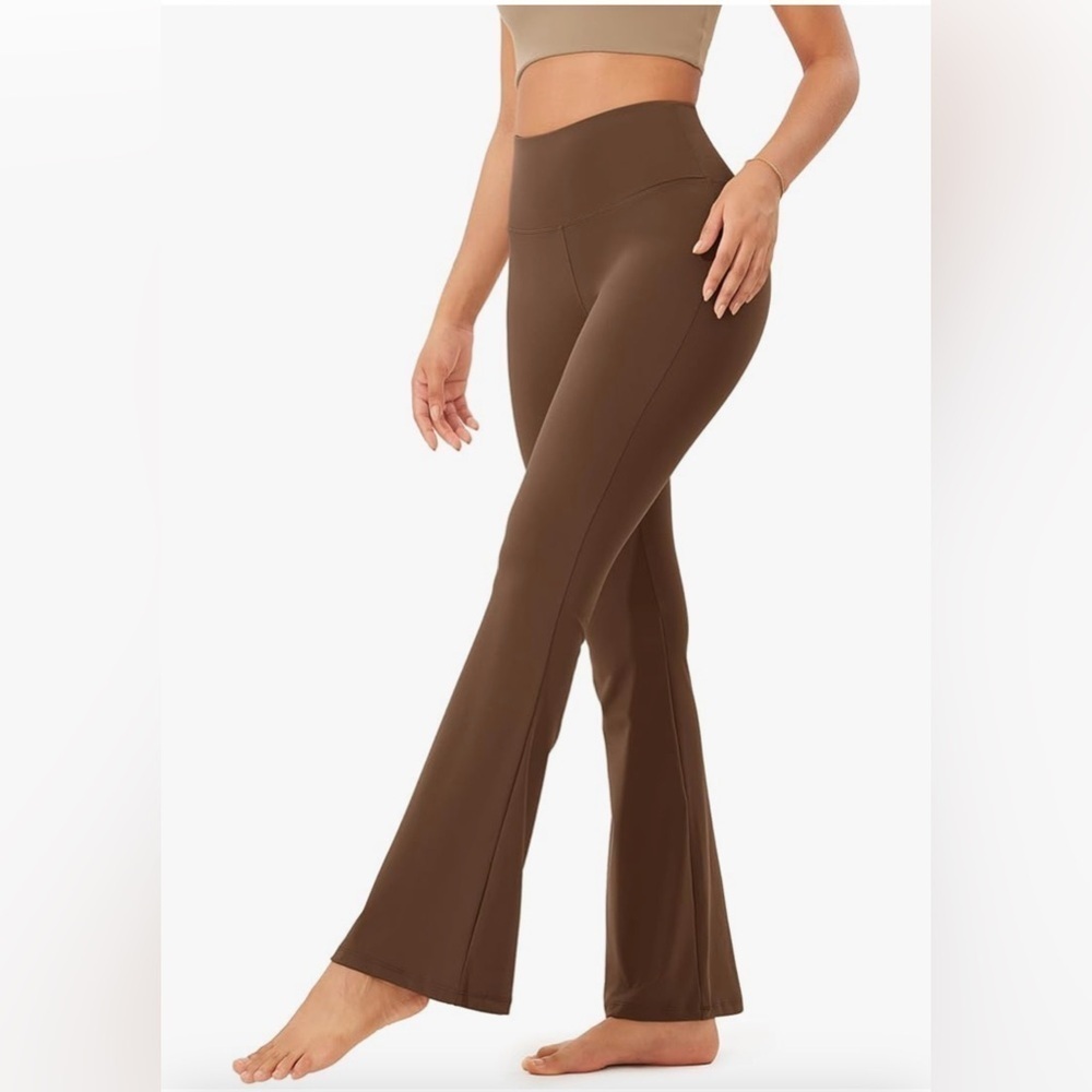 Ododos Brown High-Waisted Flare Pants Size 2XL NWT
